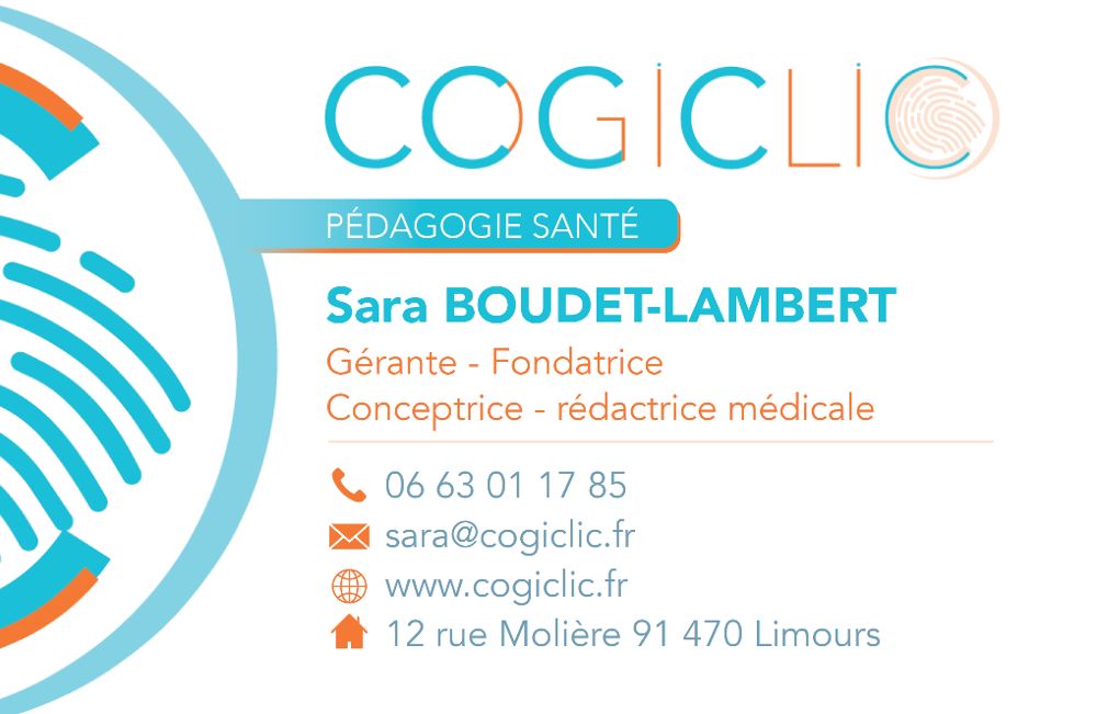 Carte de visite de Sara Boudet-Lambert, Cogiclic